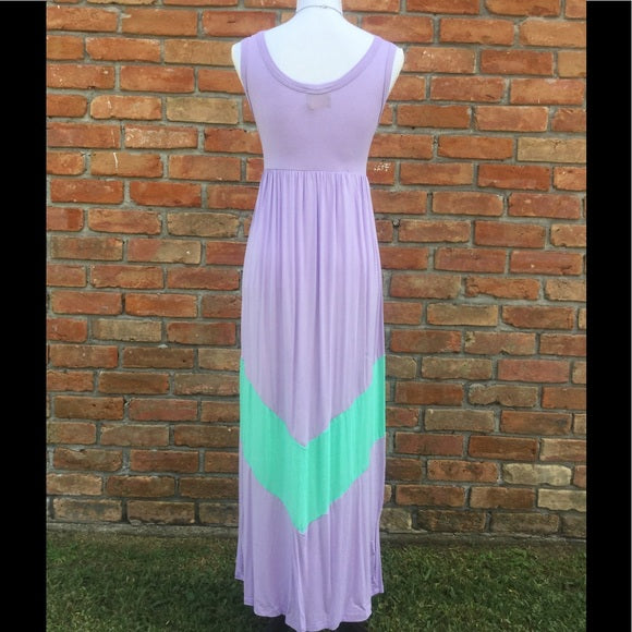 Lavender and Mint Maxi Dress